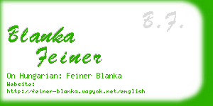 blanka feiner business card
